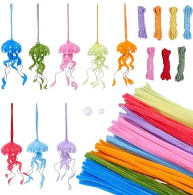 Set von 8 Tierische Rohrreiniger-Kits für kreative Bastelarbeiten