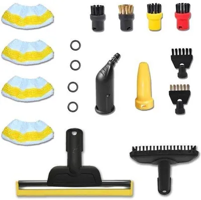 Productafbeelding van 18 stuks accessoires voor stoomreiniger tot