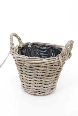 Produktbild von Kubu Korb rund natur Pflanzkorb Weidenkorb Pflanzkorb Ø25 H19cm Rattankorb