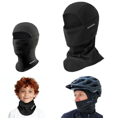Immagine prodotto di ROCKBROS Inverno Genitore-Bambino Antivento Caldo Passamontagna Maschera da sci per sport all'aperto Ciclismo, Sci, Corsa Nero