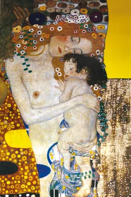 Produktbild von Gustav Klimt Kunstdruck Bild - Die Drei Lebensalter Der Frau, Detail (120 x 80 cm)