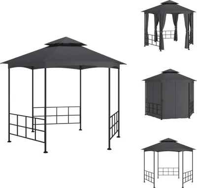 Produktbild von vidaXL Pavillon mit Seitenwänden 3,1x2,7 m Anthrazit -  Pavillons & Partyzelte