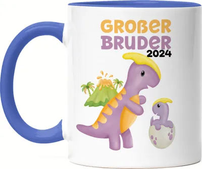 Produktbild von Großer Bruder 2024 Tasse Blau Baby Geburt Geschwister Familie Liebe Geborgenheit Kleinkind Geborgenheit