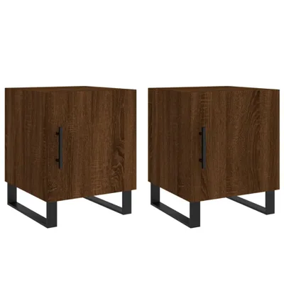 Obrázek produktu pro Noční stolky 2 ks hnědý dub 40 x 40 x 50 cm kompozitní dřevo