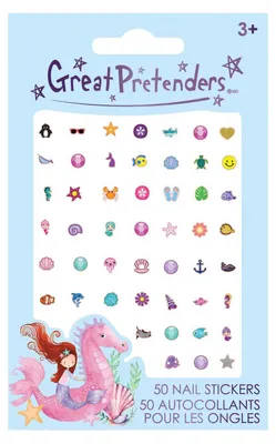 Produktbild von Kinder Meerjungfrau Nagel Sticker Set 50 Aufkleber ab 3 Jahre