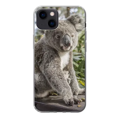 Produktbild von MuchoWow® Handyhülle Schutzhülle Hülle für iPhone 13 mini Koala - Holz - Pflanzen - Kinder - Jungen - Mädchen Silikon Softcase Handy Hülle - Softcase