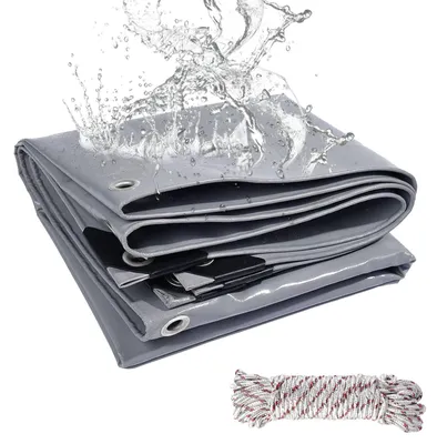 Productafbeelding van Afdekzeil 3 x 3 m, waterdicht, 440 g/m², multifunctioneel zeildoek met oogjes