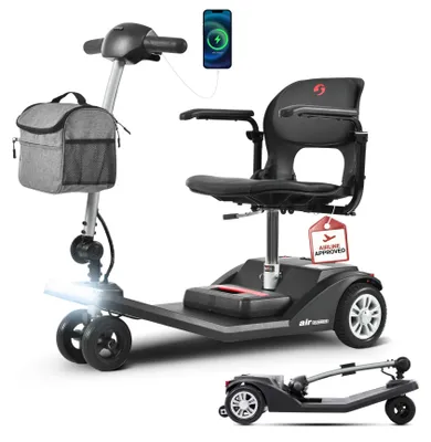 Produktbild von Zimilo Faltbarer Elektromobil für Senioren, 250W Motor, 6 km/h, 15 km Reichweite, 360° Sitz, Flugzugelassen & ohne Führerschein nutzbar