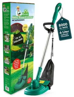 Produktbild von Ruwi Akku-Rasentrimmer mit Auffangbehälter 12V