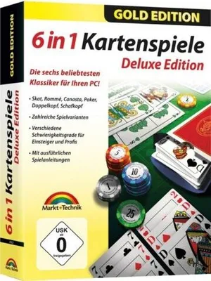 Produktbild von 6in1 Kartenspiele Deluxe Gold Edition
