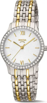 Produktbild von Boccia 3376-02 Damenuhr Titan mit Saphirglas Zweifarbig