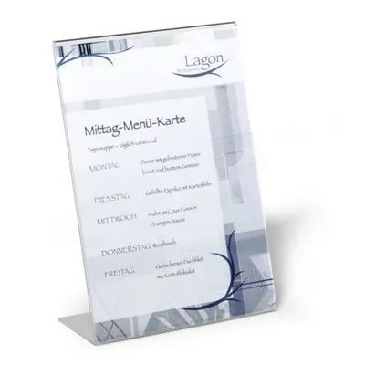 Produktbild von Durable Schildhalterung - Desktop - für A4 - durchsichtig (Packung mit 2)