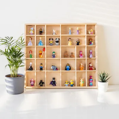 Immagine prodotto di Creative Deco Organizzatore Portaoggetti Portagioie in Legno | 28 Scomparti | 44.5x40x3cm | Mensola Espositore Scaffali | Decoupage Stoccaggio