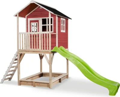 Produktbild von EXIT Loft 700 Holz Spielhaus, Spielhaus für Draußen,Holz, Kinder, Rot