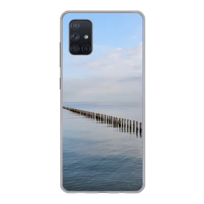Produktbild von MuchoWow® Handyhülle Schutzhülle Hülle für Samsung Galaxy A71 Nordsee - Wolken - Wasser Silikon Softcase Handy Hülle - Kartenbesitzer