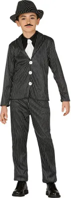 Produktbild von Gangster Mafia Anzug für Jungen Gr. 110-146, Größe:110/116