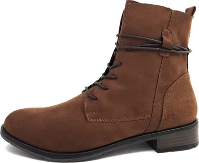 Imagen del producto de Zapatos de mujer de la marca Marco Tozzi, tipo bota con cordones, color marrón, para uso casual