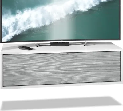 Produktbild von Vladon TV Board Lana 100 Hängeschrank Lowboard 100 x 29 x 37 cm,  Germany, Korpus in Weiß matt, Fronten in Avola-Anthrazit | Große Farbauswahl
