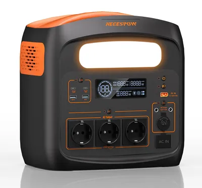 Produktbild von Tragbare Powerstation - Solargenerator - 1800 W - 1024 Wh - LiFePO4-Akku - Aluminiumgehäuse - Für Notstrom & Camping