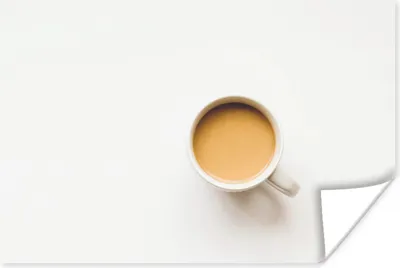 Produktbild von MuchoWow® Poster Kaffee - Weiß - Braun 180x120 cm - Fotoplakat