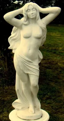 Image de Casa Padrino Sculpture Art Nouveau Vierge 53 x 31 x H. 120 cm - Magnifique décoration de jardin - Spécial !