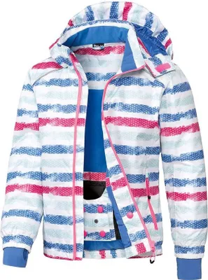 Produktbild von Crivit Mädchen Schneejacke Winterjacke Kapuzenjacke Warm Ski Jacke Mehrfarbig 122-128