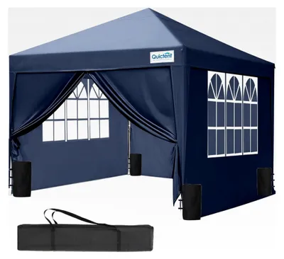 Produktbild von Faltpavillon 3x3 mit 4 Seitenteilen, wasserdicht (Blau)