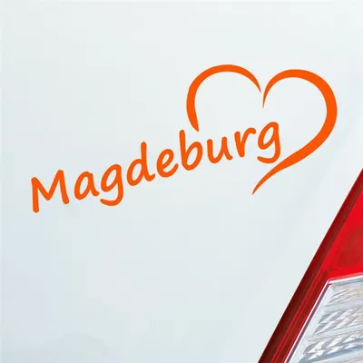 Produktbild von Auto Aufkleber Quedlinburg Herz Heart City Stadt Motorrad 19x8 cm Orange Sticker Heckscheibenaufkleber