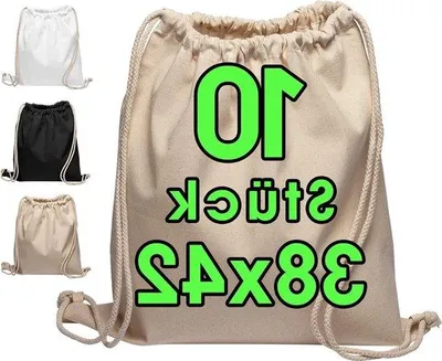Produktbild von Famanu Baumwolltasche 10 Stück 38x42cm - Sporttasche, Jutetasche, ®