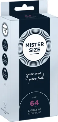 Produktbild von 10er Mister Size Kondome 64mm - Gefühlsecht & Extra Feucht