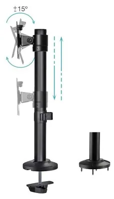 Image de TooQ DB1131TN-B, à visser, 8 kg, 43.2 cm (17"), 81.3 cm (32"), 100 x 100 mm, noir