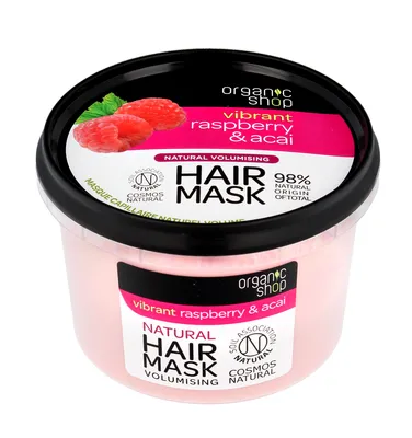 Image de Organic Shop Masque capillaire volumateur à la framboise et à l'açai