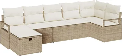 Image de Ensemble de Canapés avec coussin 5 pcs polyrotin