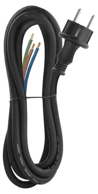 Flexo šňůra gumová 3x 2,5mm2, 3m, černá