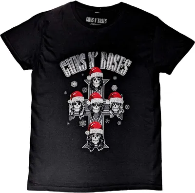 Image de T-shirt Guns N' Roses - "Appetite" - Modèle unie pour hommes/femmes - Motif de Noël - RO2896 (XXL) (Noir)