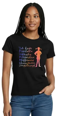 Produktbild von Spreadshirt Pippi Langstrumpf Ich Heiße … Frauen T-Shirt, L, Schwarz