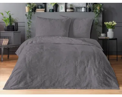 Immagine prodotto di Biancheria da letto jacquard 140x220, 70x90cm grigio scuro