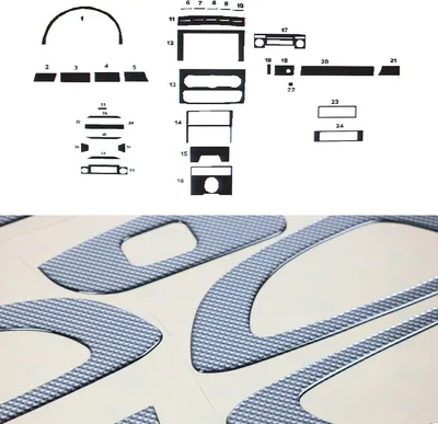 Image de Décor intérieur Cockpit pour Mercedes Sprinter 906 2006-2018 Carbon Optik 33tlg