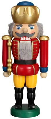Productafbeelding van Koningspop (25 cm) notenkraker van Seiffener volkskunst