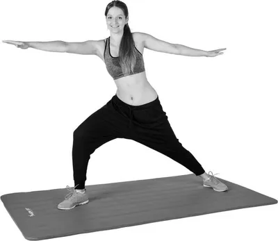 Produktbild von MOVIT Gymnastikmatte Pilates, Gymnastik, Yoga, Matte - hautfreundlich und , Yogamatte für Zuhause oder Unterwegs - 183x60x1,0cm, Grau