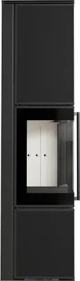 Produktbild von Kaminofen aus Stahl KRATKI TORA/L 8 kW Ø 150 Quarzsinter Nero Assoluto