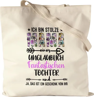 Produktbild von Ich bin stolze Mama Jutebeutel Muttertag Geschenk Idee Tochter Mutter Geburtstag