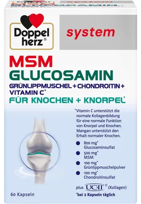 Obrázok produktu pre Doppelherz Msm Glukosamín systémové kapsuly 60 kapsúl