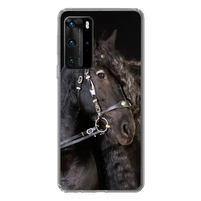 Produktbild von MuchoWow® Handyhülle Schutzhülle Hülle für Huawei P40 Pro Pferd - Halfter - Mähne Silikon Softcase Handy Hülle - Schutz
