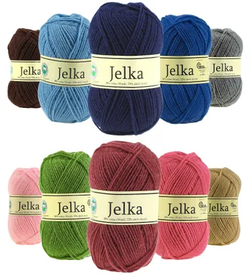 Produktbild von 500g Strickgarn Jelka m. 28% Wolle veredelt, Strickwolle, Farbauswahl, Farbe:Farbmix