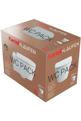 Produktbild von Wand-WC Pack KARTELL splrandlos, Tiefspler wei LCC verdeckte Befestigung
