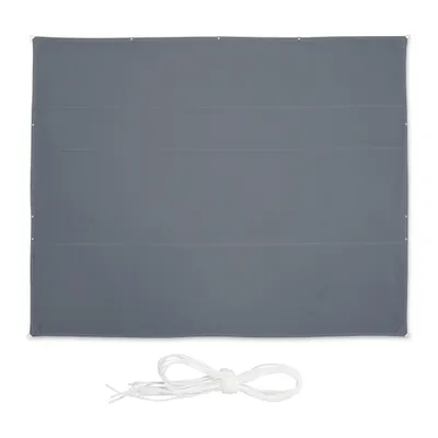 Image de Tente d'ombrage rectangulaire Relaxdays, L x P : 5 x 6 m, hydrofuge, résistante aux UV, avec cordes de tension, terrasse, balcon, gris