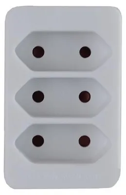 Produktbild von Adapter Steckdose 3-Fach weiß 3er Euro Steckdosenadapter Zwischenstecker
