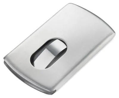Produktbild von TROIKA Visitenkartenspender SLIDE silber