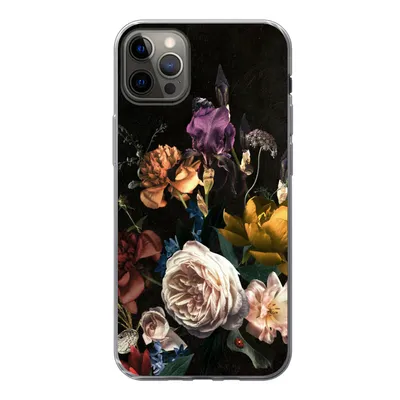 Produktbild von MuchoWow® Handyhülle Schutzhülle Hülle für iPhone 13 Pro Max Blumen - Rosen - Muster Silikon Softcase Handy Hülle - Mobiltelefon